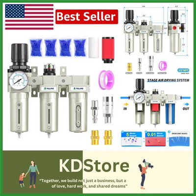 #ad #ad Industrial 3 Stage Air Drying System with Filter amp; Regulator $183.99