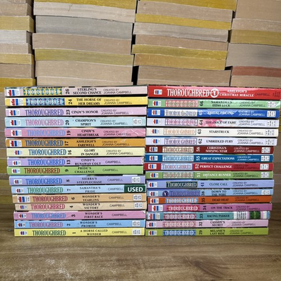 #ad Lot of 33 Thoroughbred Series Paperback Books Joanna Campbell 90s Horses Vintage $99.99