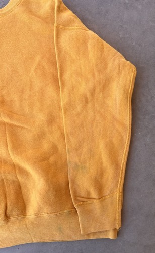 Vintage Jets Sweater Size 24 X 25.5 Yellow 60s Sweat Sweatshirt NY New York - Picture 12 of 20