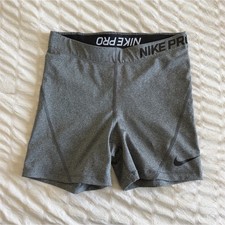 Nike Pro Dri-FIT Compression Shorts Youth Boys Medium Gray Athletic Training