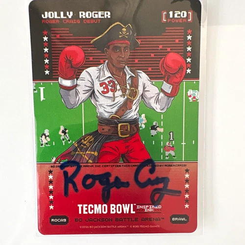 Tecmo Bowl 2026 Bo Jackson Battle Arena Inspired Ink Jolly Roger Auto CGC RCA9