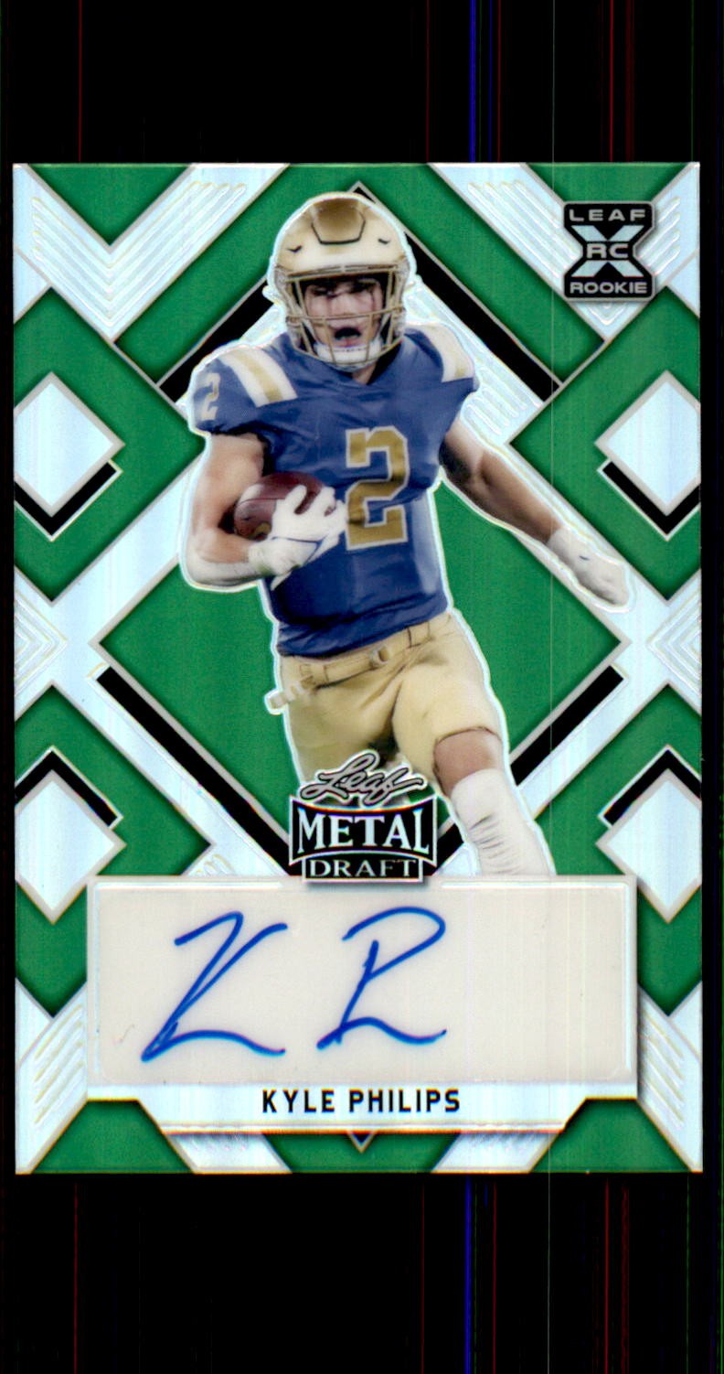 Kyle Philips Leaf Metal Draft Autographs #BAKP1 Green Prismatic