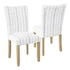 Classic Parsons Dining Chair -Blue Farmhouse Stripe (Set of 2)