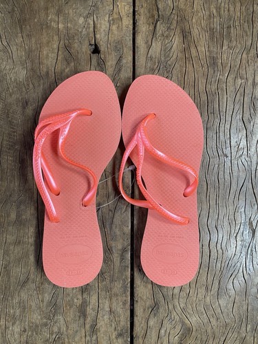 Havaianas Tria orange Cyber Damen-Flip-Flops mit drei Riemen US-Größe 7/8 neu ohne Etikett - Bild 2 von 16