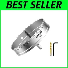 Versatile 165mm Carbide Hole Saw & Drill Bit Set for Metal Fabrication Projects