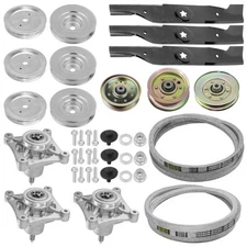 48" Deck Spindle Blade Pulley Belt Rebuild Kit For Craftsman GT5000 Lawn Mower