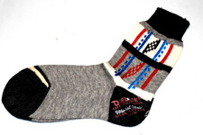 Vintage Argyle Socks King James 40s 50s Boys Size 7.5" Checkered Flags 6 x 6