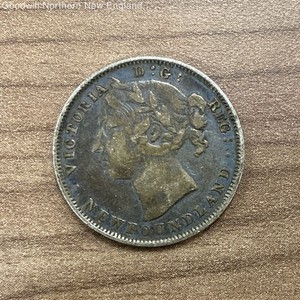 1899 Newfoundland 925 Silver Coin 20 Cents Canada Antique Currency 4.60g