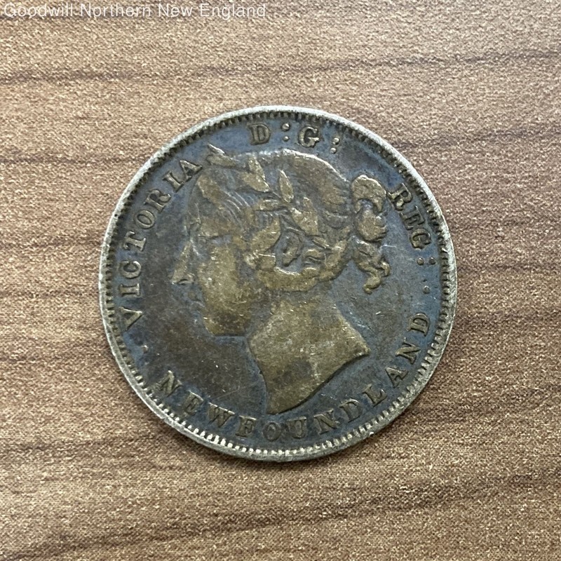 1899 Newfoundland 925 Silver Coin 20 Cents Canada Antique Currency 4.60g