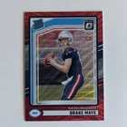 2024 Donruss - Rated Rookie Drake Maye #379 Optic Preview Red Wave Prizm (RC)