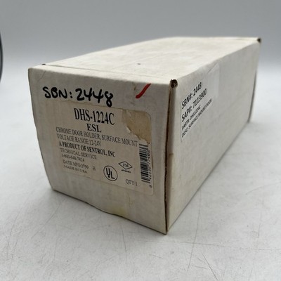 NEW!! Interlogix Sentrol Surface Mount Door Holder Chrome 12-24V - DHS1224C