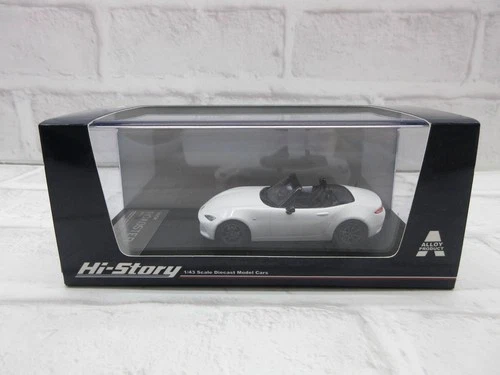 1:43 Hi-Story Mazda Roadster ND MX-5 2015 Arctic White Model Car ALLOY