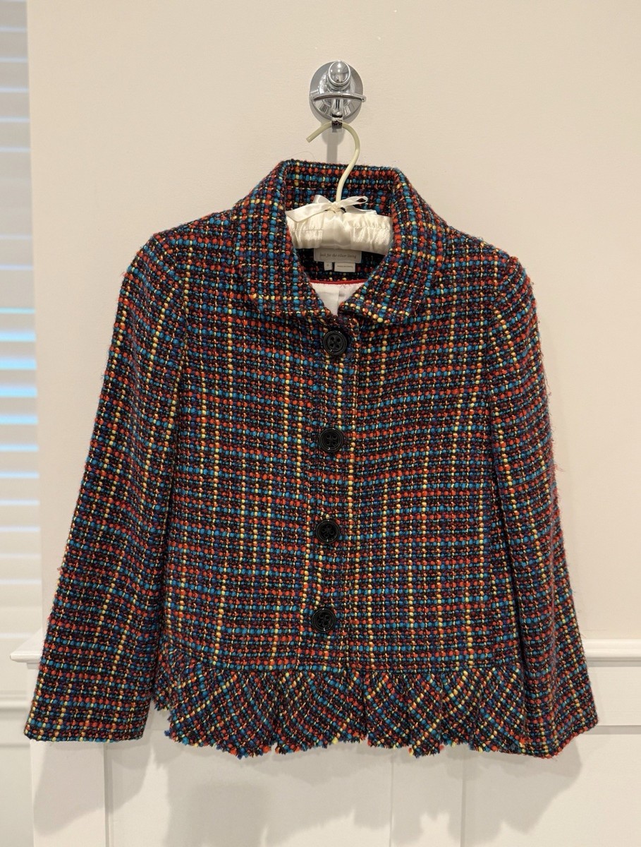 Kate Spade New York Multi Colored Tweed Cropped Jacket Size 8 | eBay