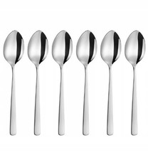 6x Dinner Spoons Stainless Steel 18/0 Polish Bulk Pack Cutlery