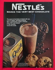 Vintage NESTLE'S Quik Chocolate print ad from a 1968 LIFE magazine FREE Shipping