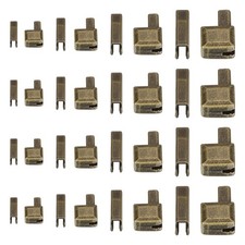 4Set Zipper Repair Kits 4Sizes Retainers Box  Insertion Pins Bronze