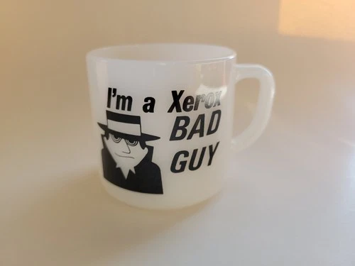 VTG Federal Glass "I'm A Xerox Bad Guy"  "I Had A Bad Idea" Mug