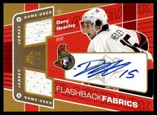 2007-08 SPx Flashback Fabrics Autograph Dany Heatley Auto Ottawa Senators #131