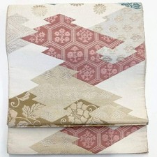 6276 Japanese Vintage Fukuro Obi Belt Kimono Fabric Silk Traditional