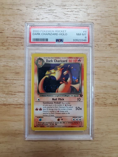 Pokemon PSA 8 NM-MINT 2000 Dark Charizard Team Rocket Holo Card