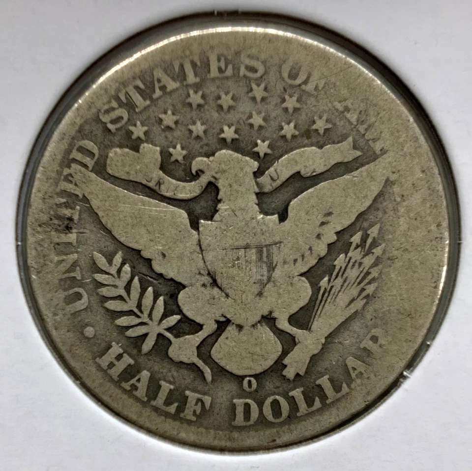 1896-O 50C Barber Silver Half Dollar in G Good Condition - Image 3 of 3