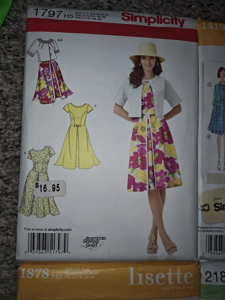 6 LOT Of Simplicity Sewing Patterns Childs 3-8 And Women's XS S M L XL 2XL(6-22) - Image 4 of 4