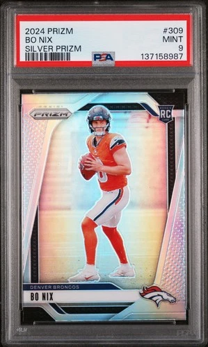 🔥 2024 PANINI PRIZM BO NIX #309 SILVER PRIZM ROOKIE RC MINT PSA 9 🔥