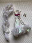 Vintage Crystal Barbie Doll Dress, Boa & HTF SHOES 1983 Excellent