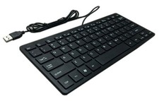 CHN CQT 78 Keys Mini Slim Lightweight Wired USB Plastic Black Keyboard Windows