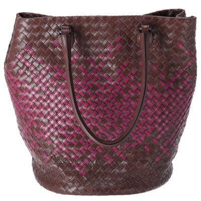 BOTTEGA VENETA Intrecciato Tote Bag 226344 Dark Brown Purple