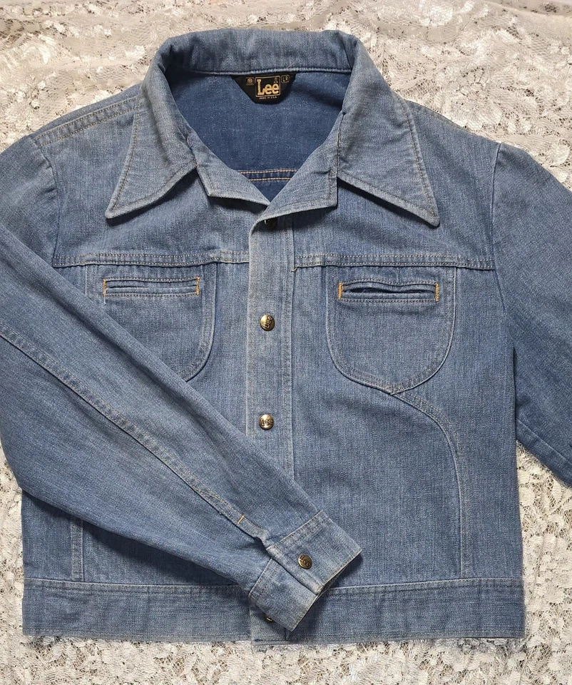 Chaqueta de Camionero Lee Denim Azul Cepillado Años 60/70 De Colección Hecha en EE. UU. Talla Grande Usada en Excelente Condición Foto 2 de 4