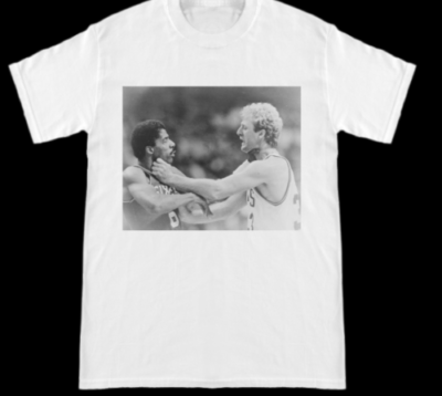 Maglietta Larry Bird Celtics Vs Julius Erving 76ers CHOKE – Shedd Shirts Uomo - Foto 4