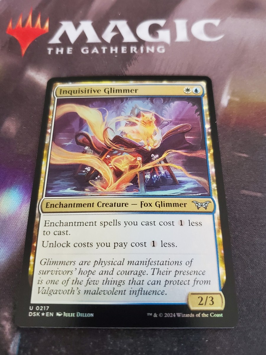 Mtg. Inquisitive Glimmer. Foil. Duskmourn: House of Horror. Pack