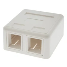 2 Port Blank RJ45 CAT Network Surface Wall Mount Box For Insert Keystone Jack