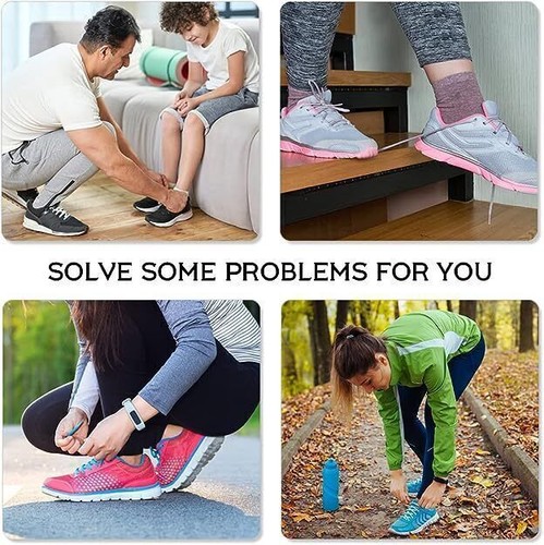 No Tie Elastic Shoe Laces Adult Kids Trainer Lace Lazy Easy No-tie Shoelaces UK - Picture 3 of 25