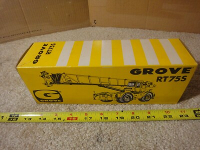Vintage NZG 149 Grove RT75S mobile construction crane. 1/55