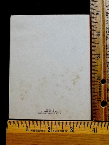1 Tarjeta de felicitación de Navidad Marjorie Cooper de colección ángel colocando corona en lindo cervatillo ciervo - Imagen 3 de 3