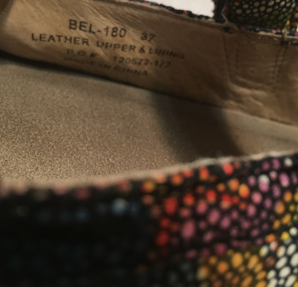 ユカピンバカラ　1916年「Moliere 11140 」Ｈ17cm×2脚 Alegria Belle BEL-180 Multi Painterly Leather Mary Jane
