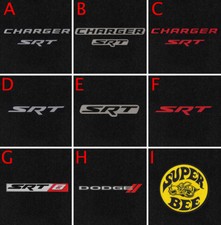 New 2006-2021 Dodge Charger Srt Black Carpet Floor Mats 4pc W Embroidered Logo