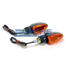 Arrow Deco Motorcycle Turn Signals 12 Volt Faux Carbon Fiber Amber