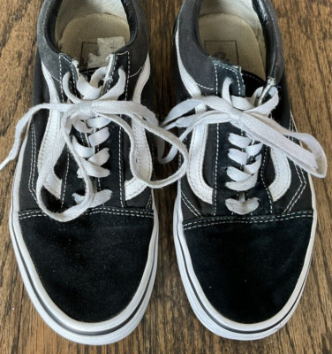Vans Off The Wall 507698 Lace Up Black Sneaker Shoes Men's Size US M 6 W 7.5
