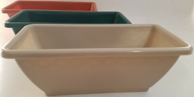 Rectangular Plastic Planters 5 H x 13.8 L x 6.3 W, Select: Color 