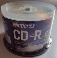50 Pack Memorex CD-R Up To 48x Recordable Compact Disc 80min 700MB Sealed Taiwan