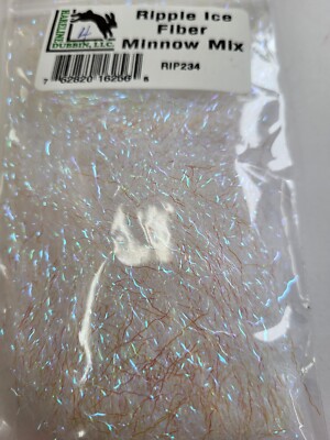 Hareline Fly Tying Synthetics ''  RIPPLE ICE FIBER '' color: MINNOW MIX