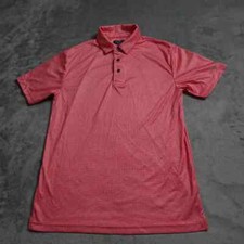 Ben Hogan Performance Polo Shirt Men's Small Pink Check Short Sleeve