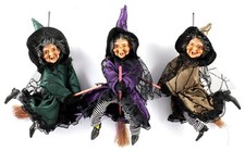 3-er Set Hexen,23 cm,Fasching,Fasnet,Hexenfiguren,Hexe,Halloween,Faschingsdeko,