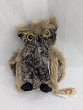 Folkmanis Brown Screech Owl Puppet Plush 6 Inch Stuffed Animal Toy