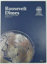 Whitman Roosevelt Dime #2 1965-2004 Coin Folder, Album Book #9034 