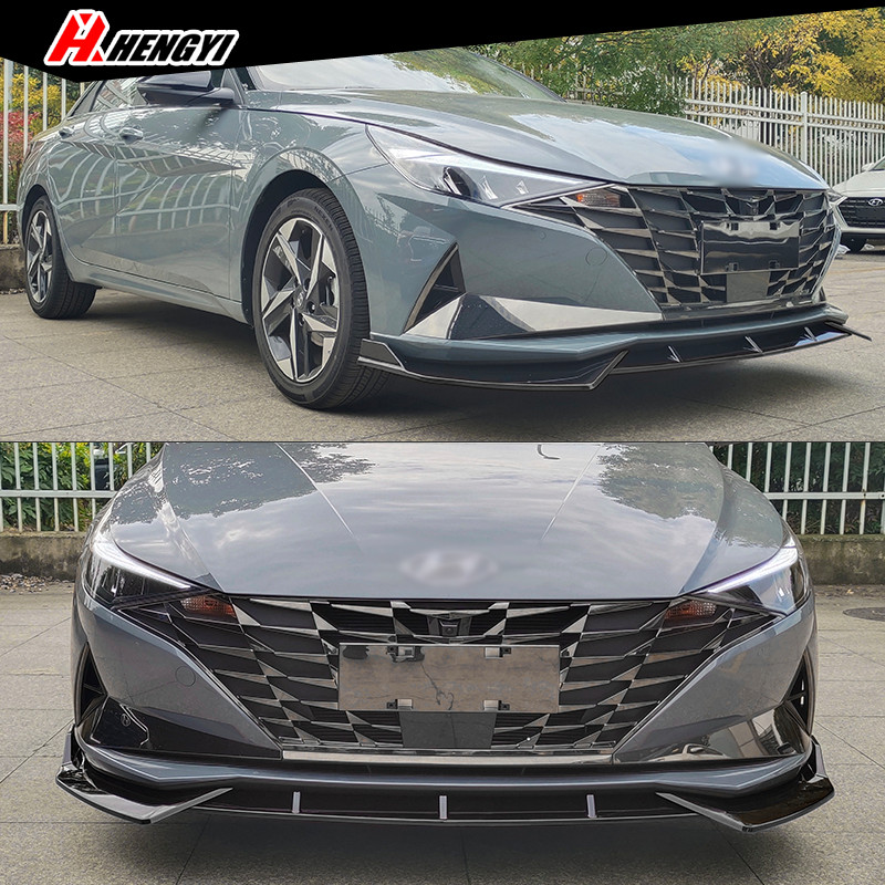 Spec D Tuning LPF STG18BK PQ SPECD Matte Black 3PC Front Bumper Lip Splitter Kit | Fitment