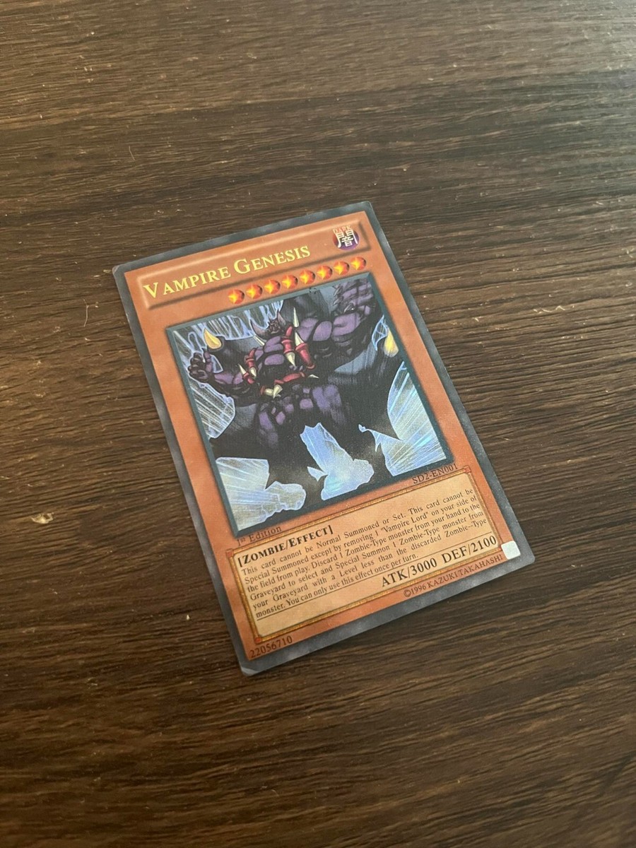 yugioh vampire genesis structure deck Yu-Gi-Oh! Vampire Genesis Holo Structure Deck SD2-EN001 1st Edition Ultra  Rare